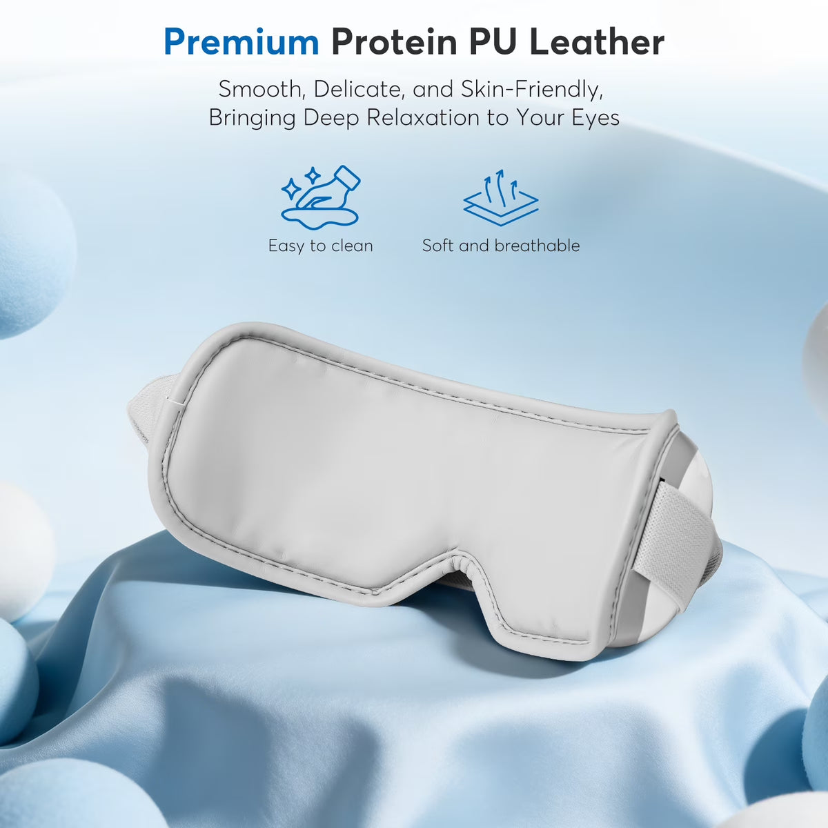 Eye Massager with Heat, Heated Massage Eye Mask with Bluetooth Music | Vibration Massage for Eye Strain, Dry Eyes & Head Tension, Gifts for Women and Men