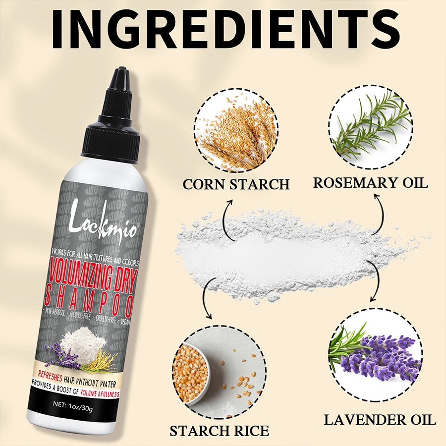 Lockmio Volumizing Natural Rice Dry Shampoo Smoothing Matte