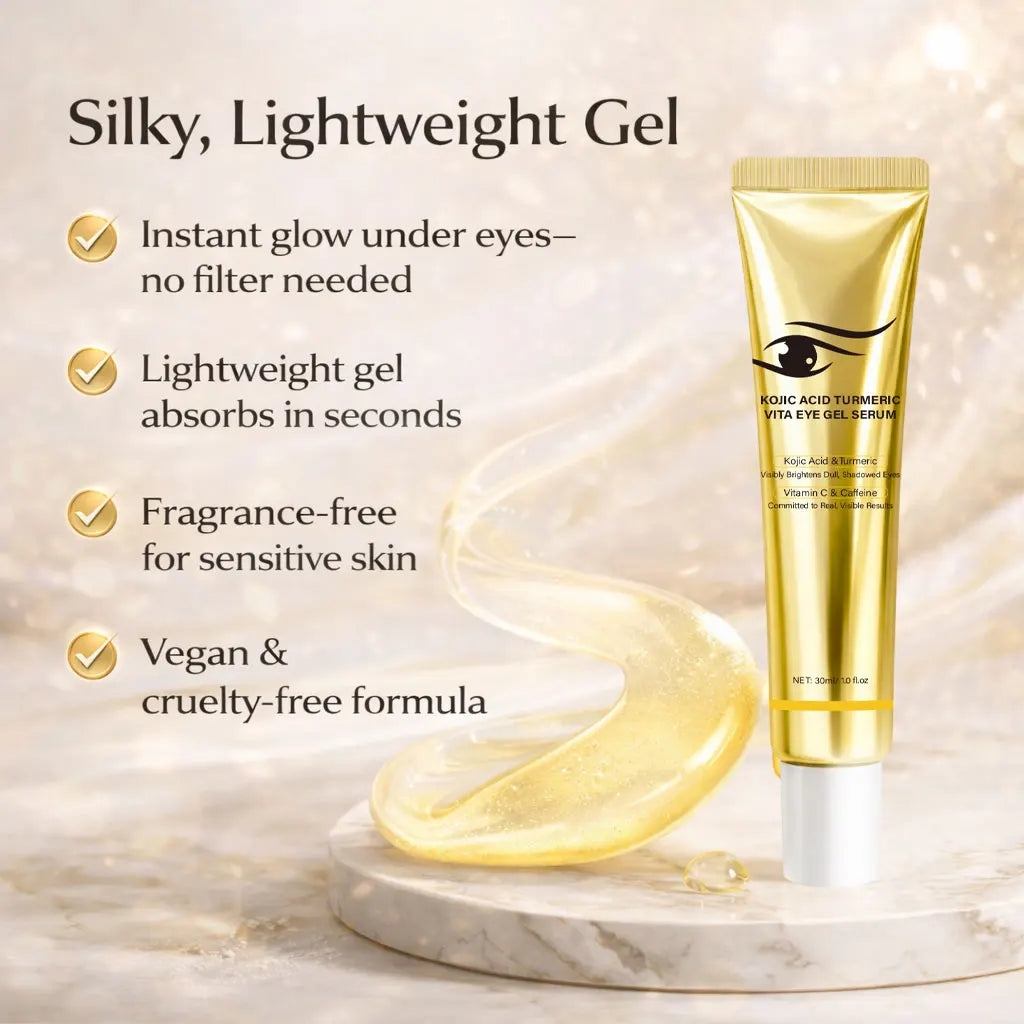Kojic Acid Turmeric Eye Serum Vitamin C Caffeine Eye Gel Cream