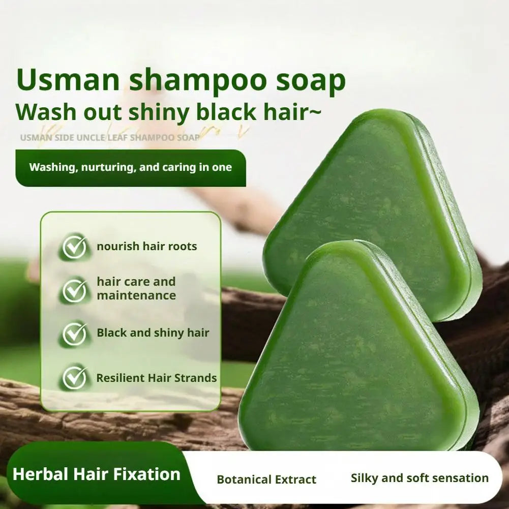 1/2/3/4/5/10pcs Cacumen Platycladi Usma Grass Hair Shampoo Bar