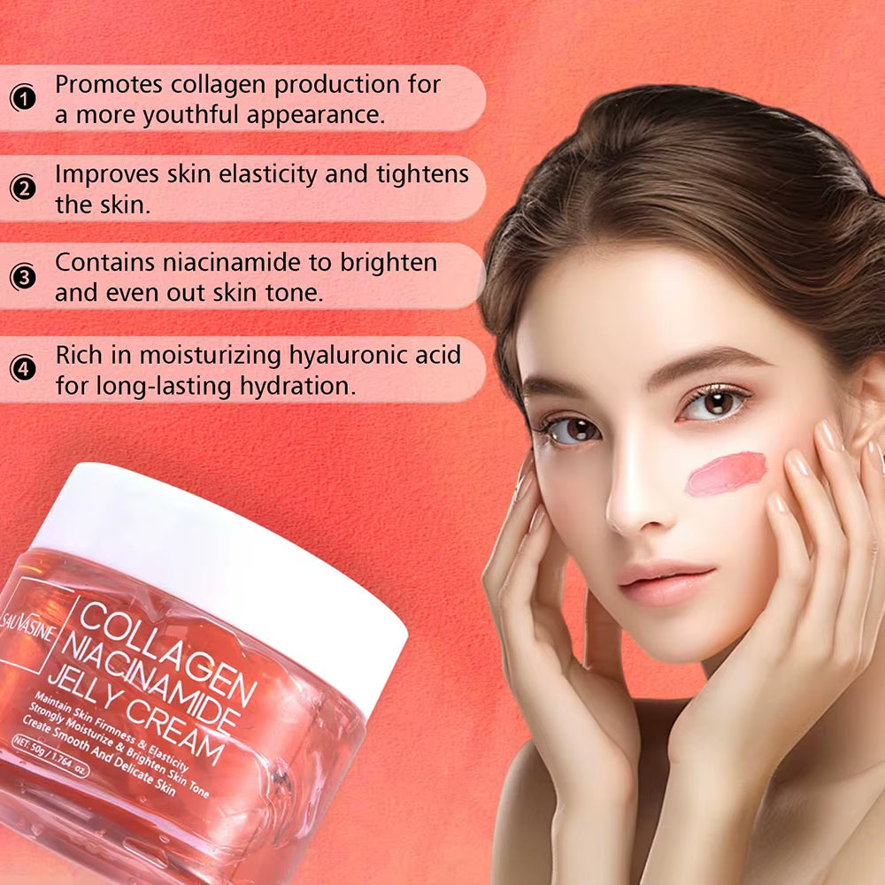 Collagen Jelly Face Cream – Hydrating Gel Moisturizer Jar