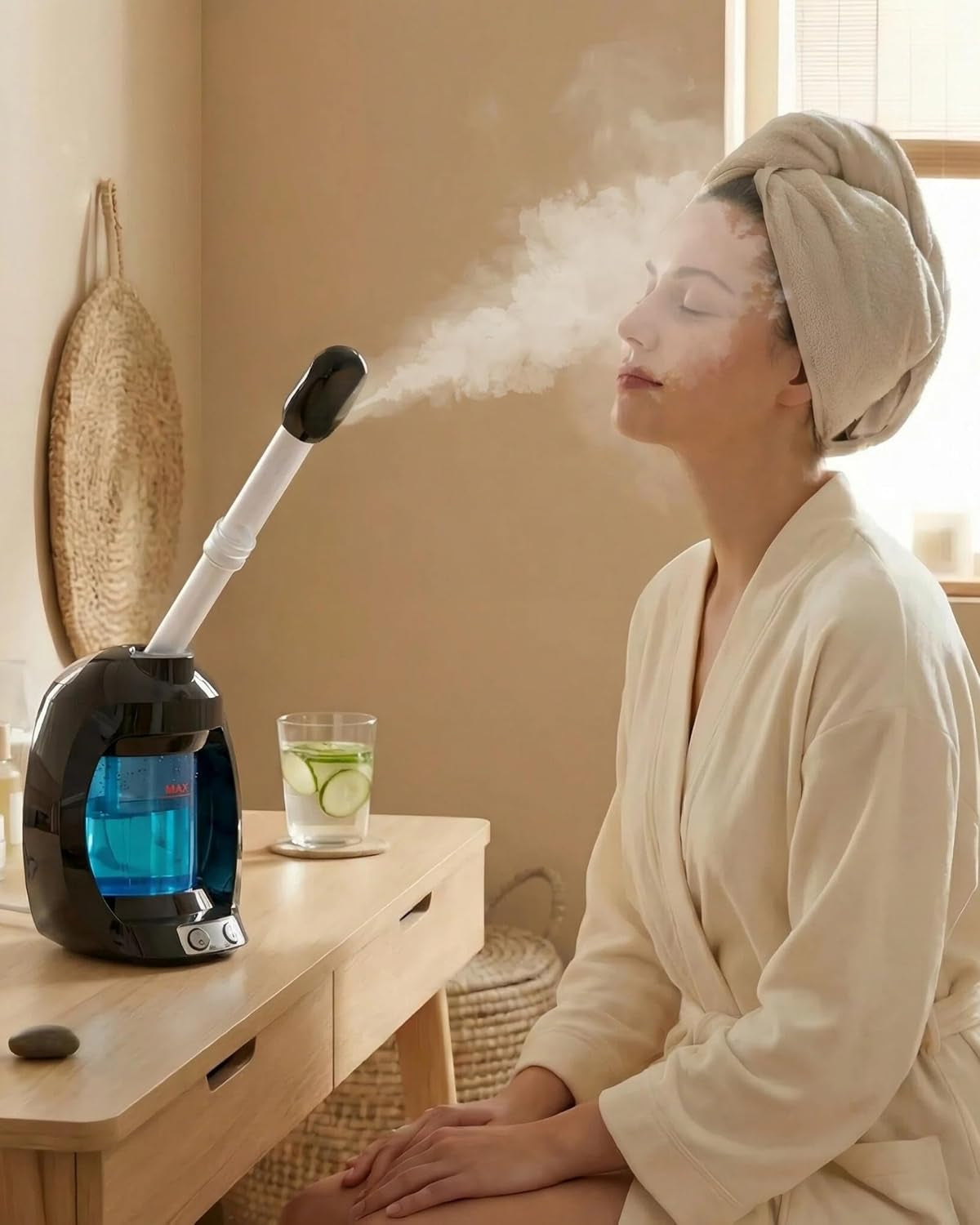 Professional Nano Ionic Facial Steamer – Warm Mist Spa Face Steamer