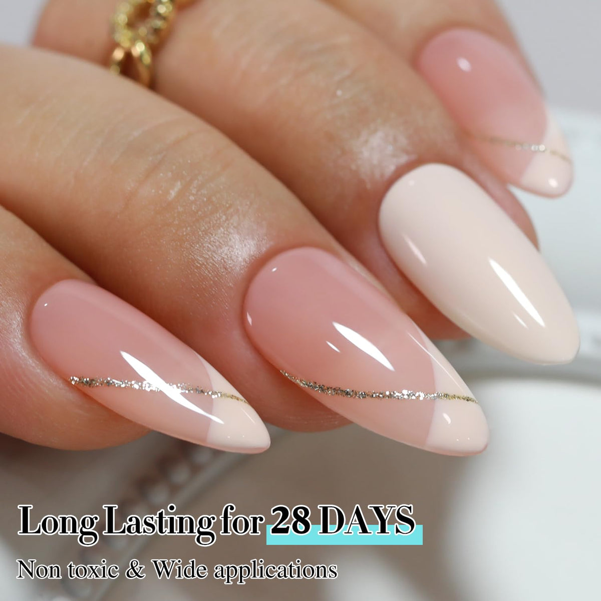 Beige Pink Sheer Gel Nail Polish – Soak-Off UV/LED Gel Color, 15 ml
