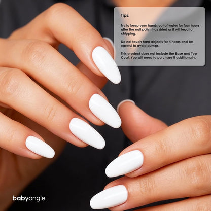 White Quick-Dry Nail Polish – 14ml Chip-Resistant Nail Lacquer