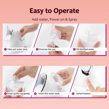 Hot Mist Facial Steamer for Home Spa Use