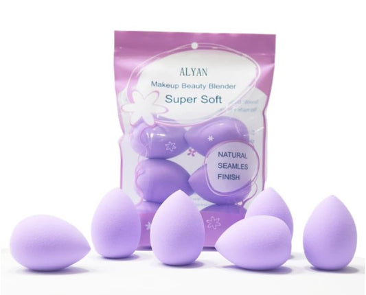 6-Piece Soft Makeup Sponge Set – Latex-Free Beauty Blenders for Foundation and Powder