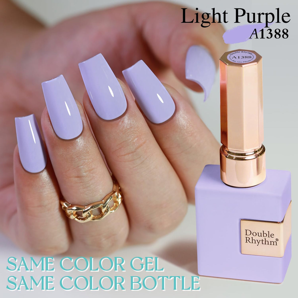 Purple Lilac Sheer Gel Nail Polish – Soak-Off UV/LED Gel Color, 15 ml