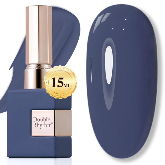 Deep Blue Gray Sheer Gel Nail Polish – Soak-Off UV/LED Gel Color, 15 ml