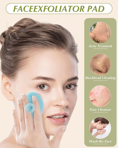 Silicone Face Scrubber Pads – 8 Pack, Mixed Colors