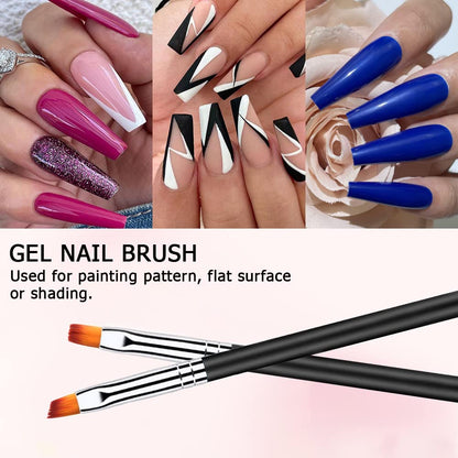 Double-Ended Nail Art Brush Set, 6 Pieces