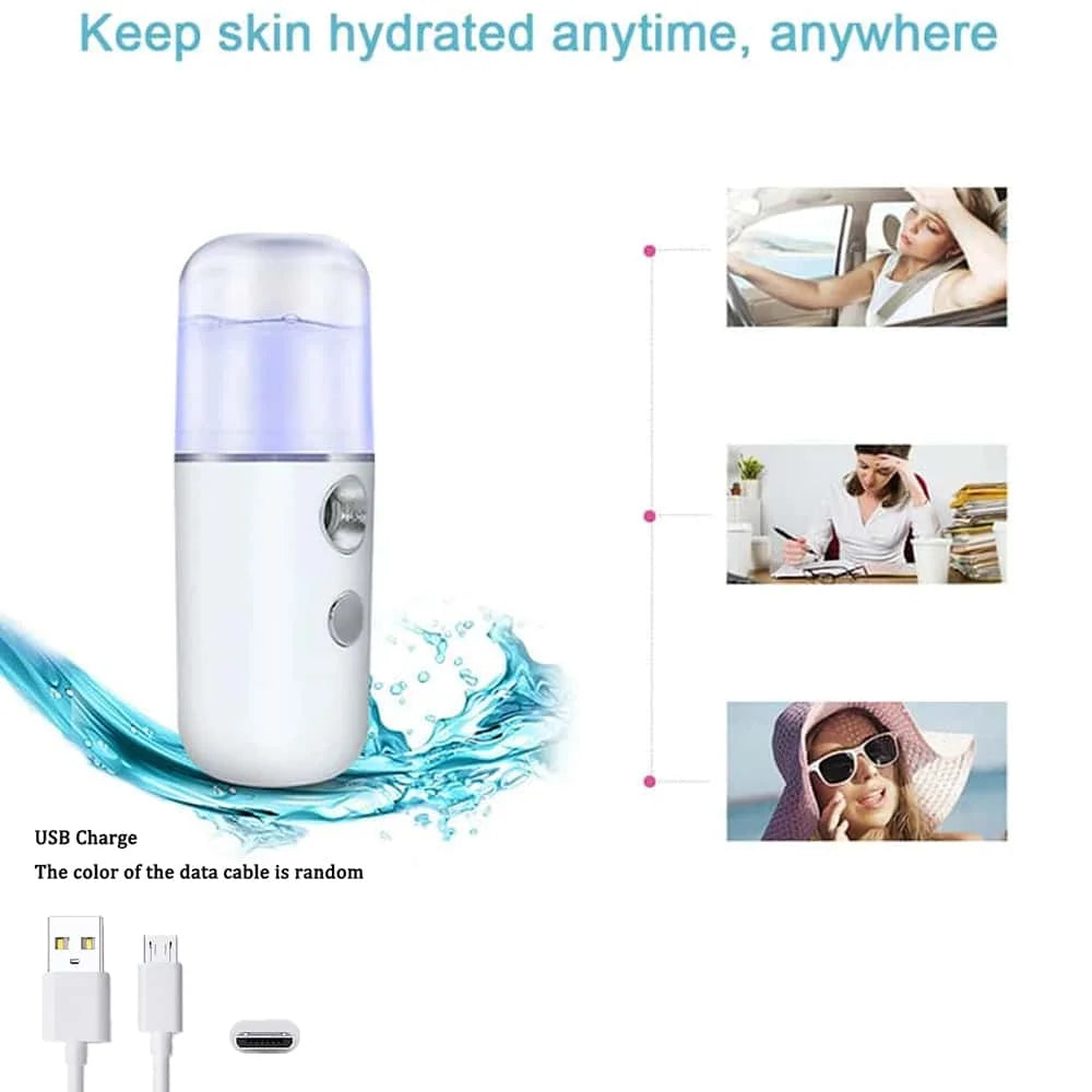 Portable USB Facial Mist Sprayer – Rechargeable