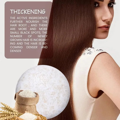 Rice Water Protein Solid Shampoo Bar – Oil-Free Hair Cleansing Soap