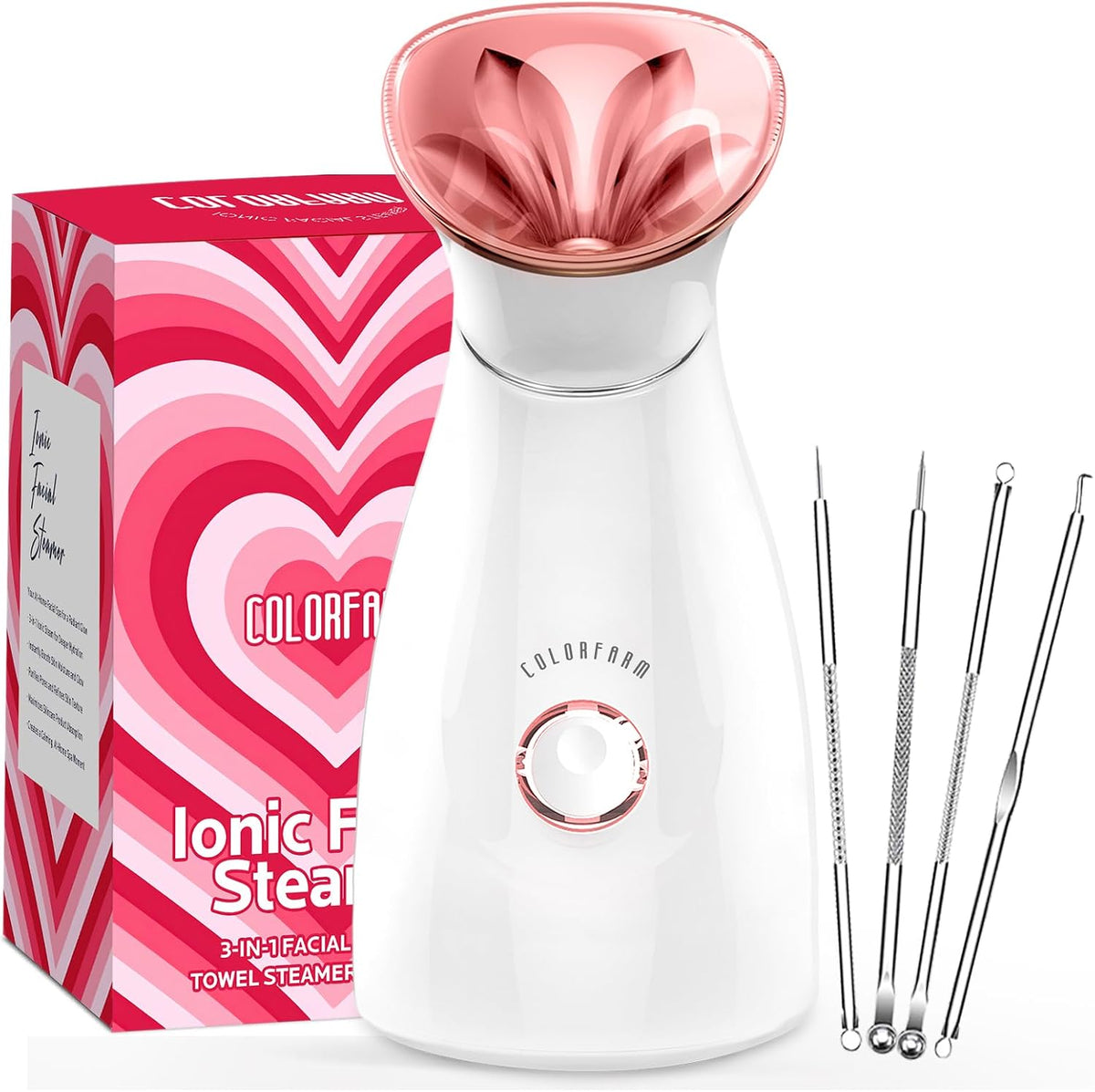 Nano Ionic Facial Steamer – Warm Mist Home Spa Face Steamer
