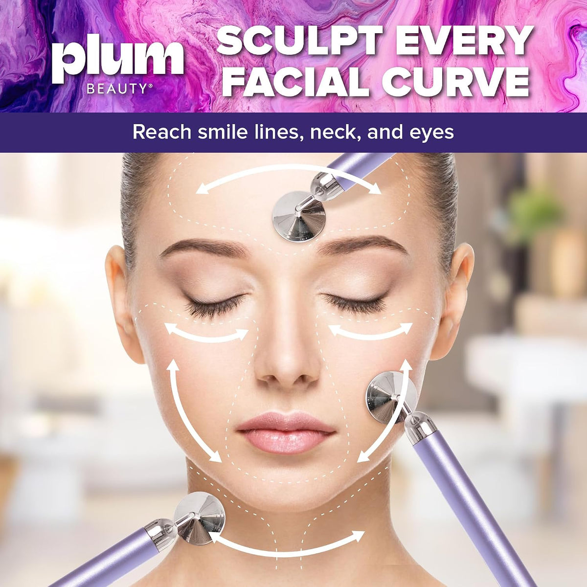 Vibrating Rose Quartz Facial Roller – Electric Face Massager