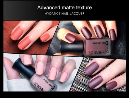 Matte Nude Pink Nail Polish – Quick-Dry Milky Peach Velvet Nail Lacquer