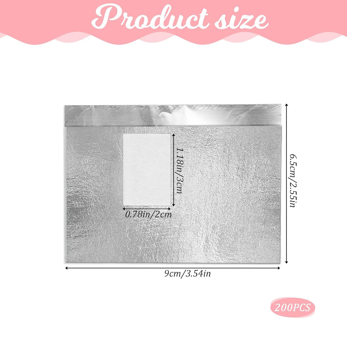 200-Piece Gel Nail Polish Remover Foil Wraps with Cotton Pads
