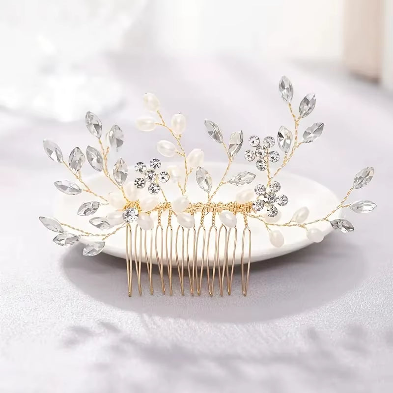 Pearl and Rhinestone Bridal Hair Comb