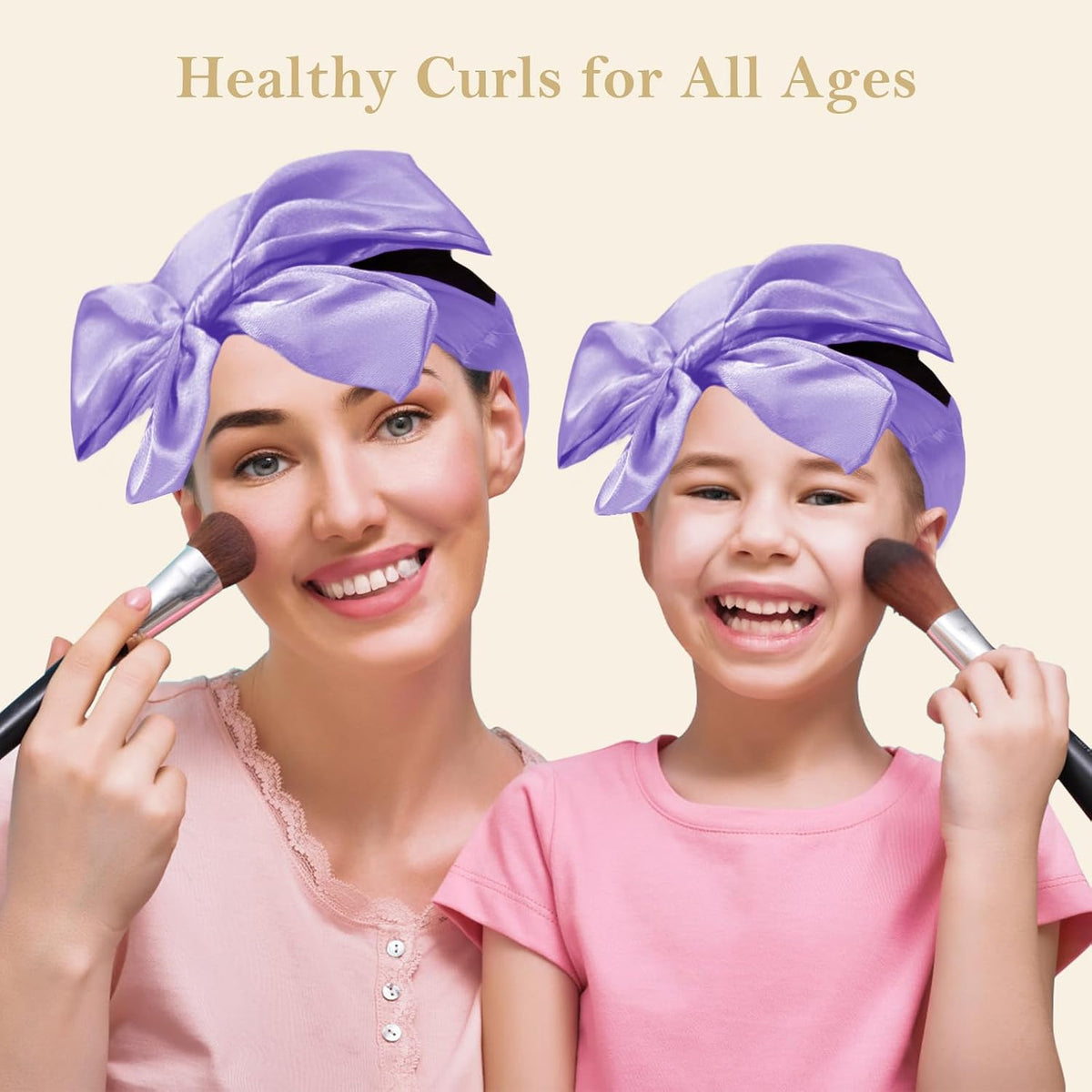 Satin Heatless Hair Curler Set – 8 Pcs Overnight Curling Headband
