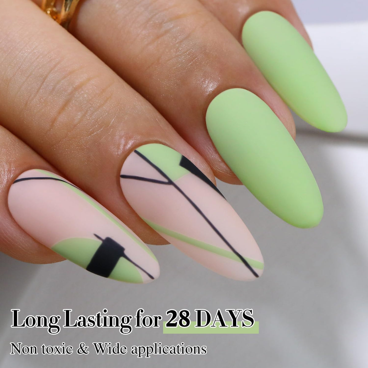 Sheer Green Gel Nail Polish – Soak-Off UV/LED Gel Color, 15 ml