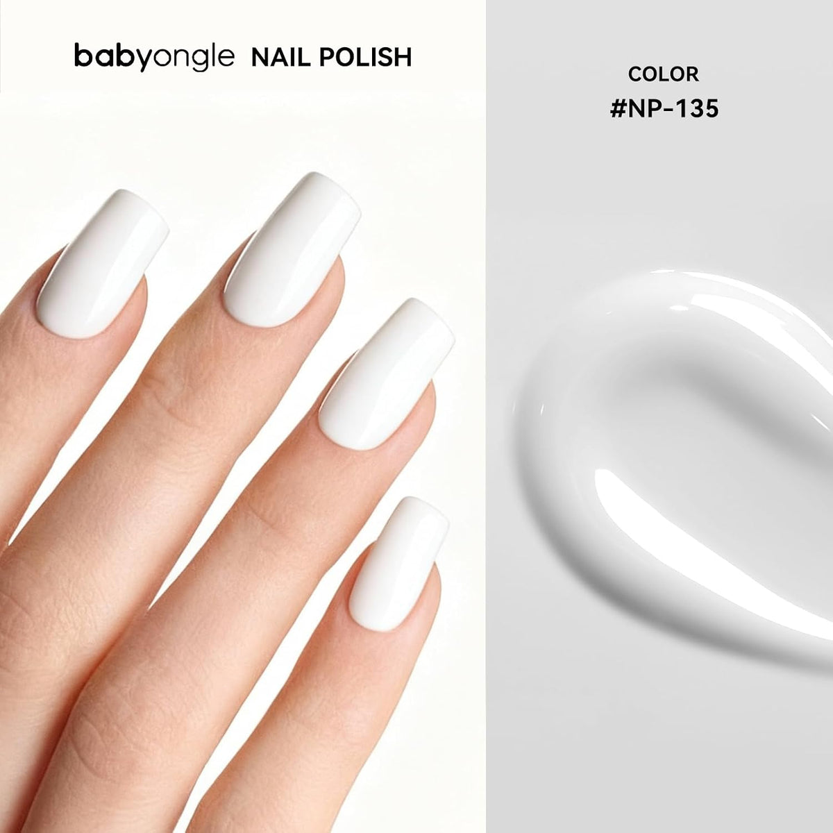 White Quick-Dry Nail Polish – 14ml Chip-Resistant Nail Lacquer