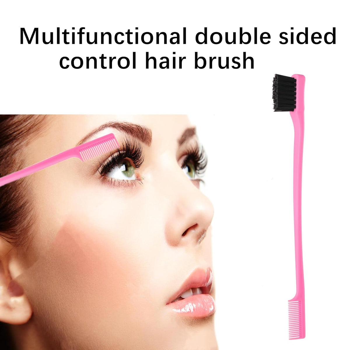 6-Pack Double-Sided Edge Control Hair Brush Set – Slick-Back Styling Brushes