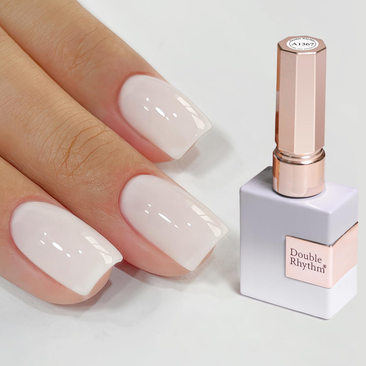 Milky White Sheer Gel Nail Polish – Soak-Off UV/LED Gel Color, 15 ml