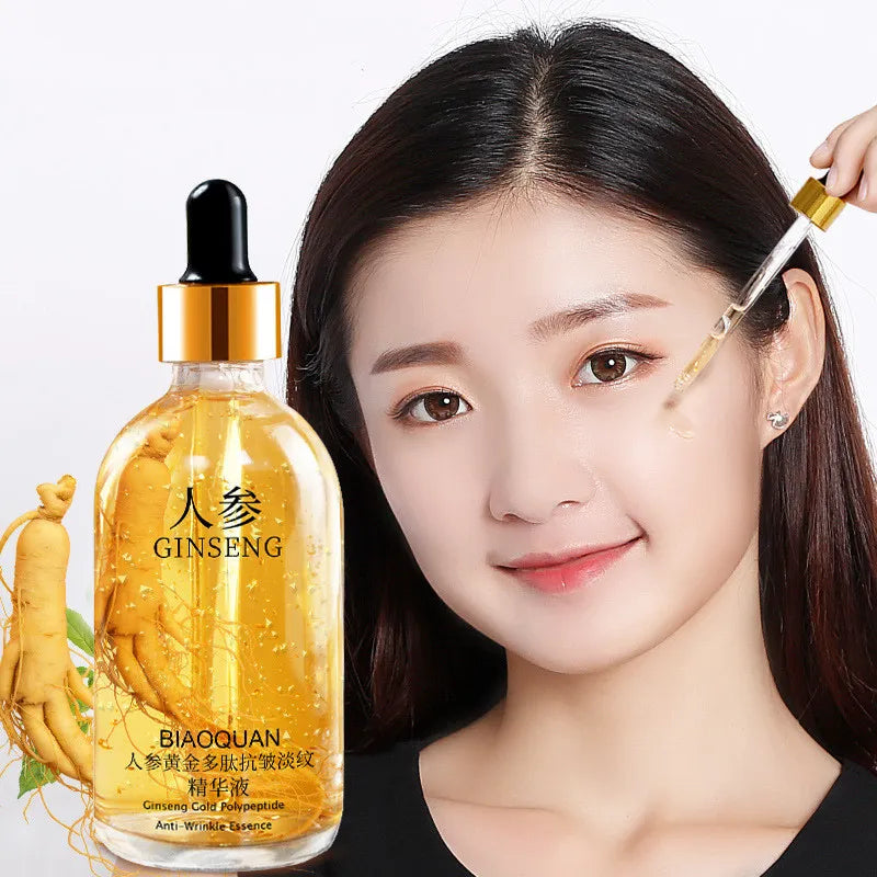 Ginseng Peptide Face Serum – Gold Dropper Bottle