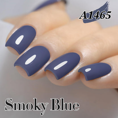 Deep Blue Gray Sheer Gel Nail Polish – Soak-Off UV/LED Gel Color, 15 ml