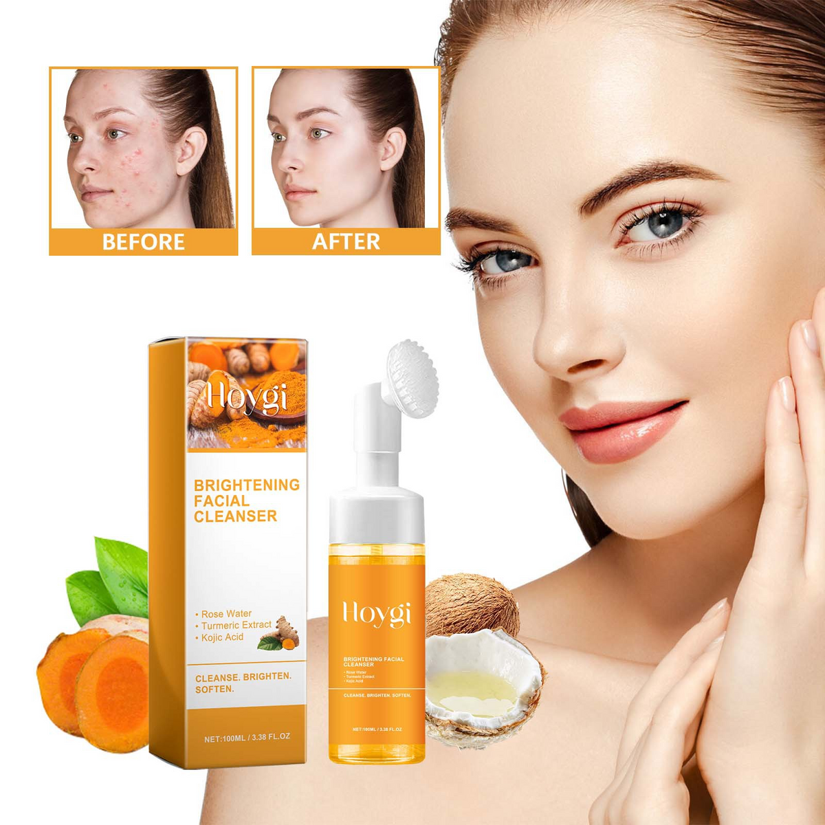 Turmeric Foaming Facial Cleanser – Gentle Daily Face Wash