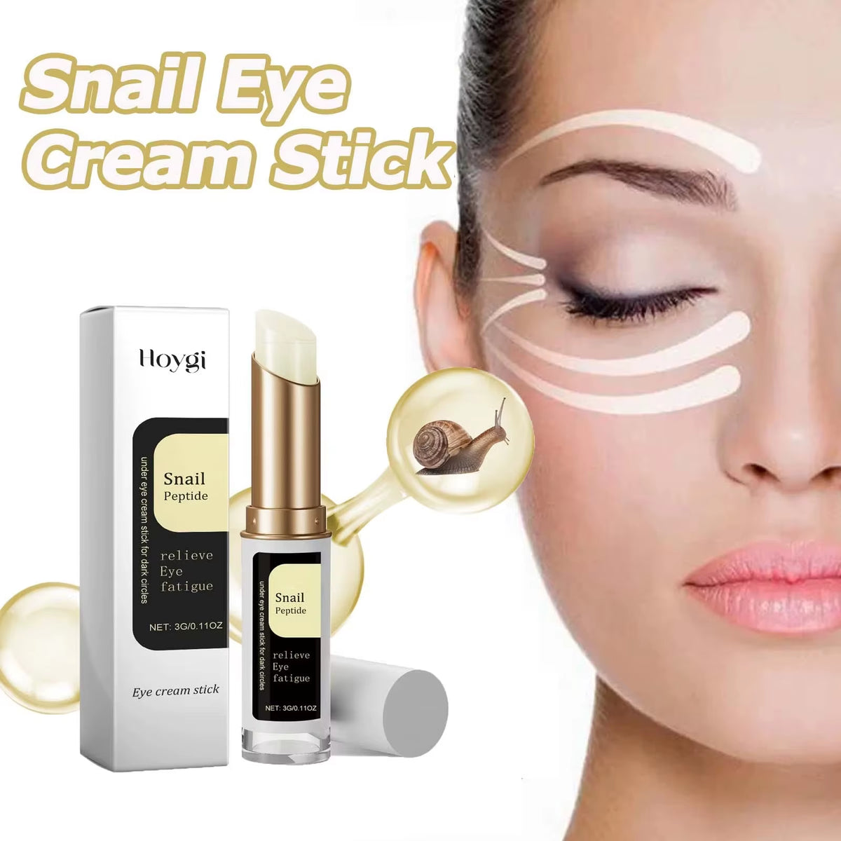 Snail Peptide Eye Cream Stick – Moisturizing Under-Eye Balm