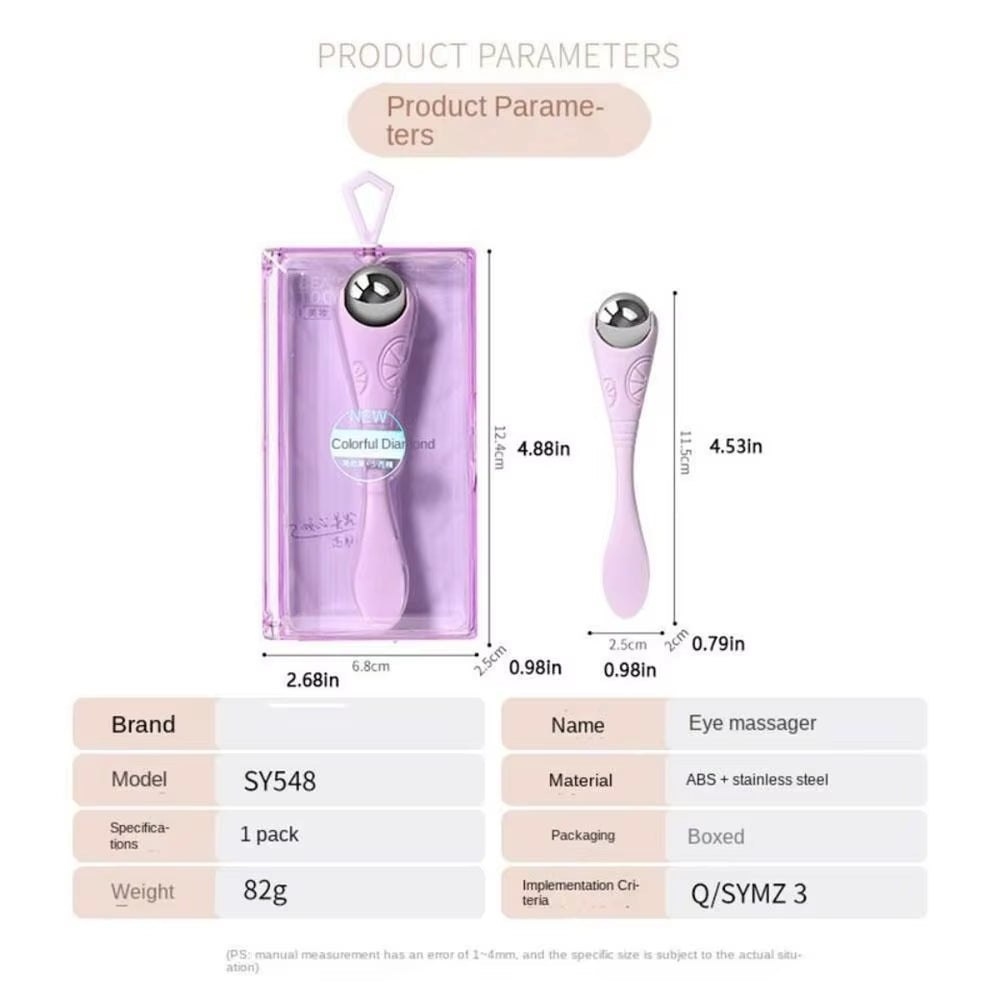 Dual-Head Eye Cream Massage Roller Stick – Facial Serum Applicator Tool