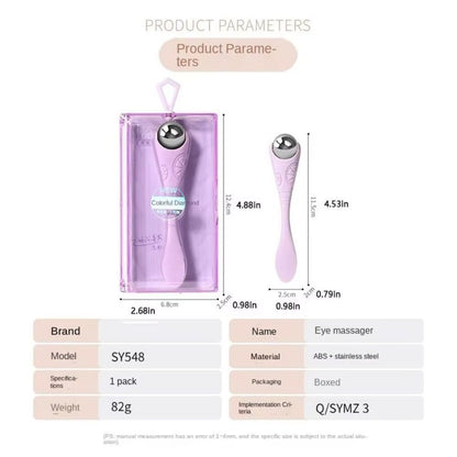 Dual-Head Eye Cream Massage Roller Stick – Facial Serum Applicator Tool