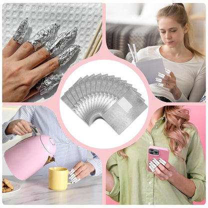 200-Piece Gel Nail Polish Remover Foil Wraps with Cotton Pads