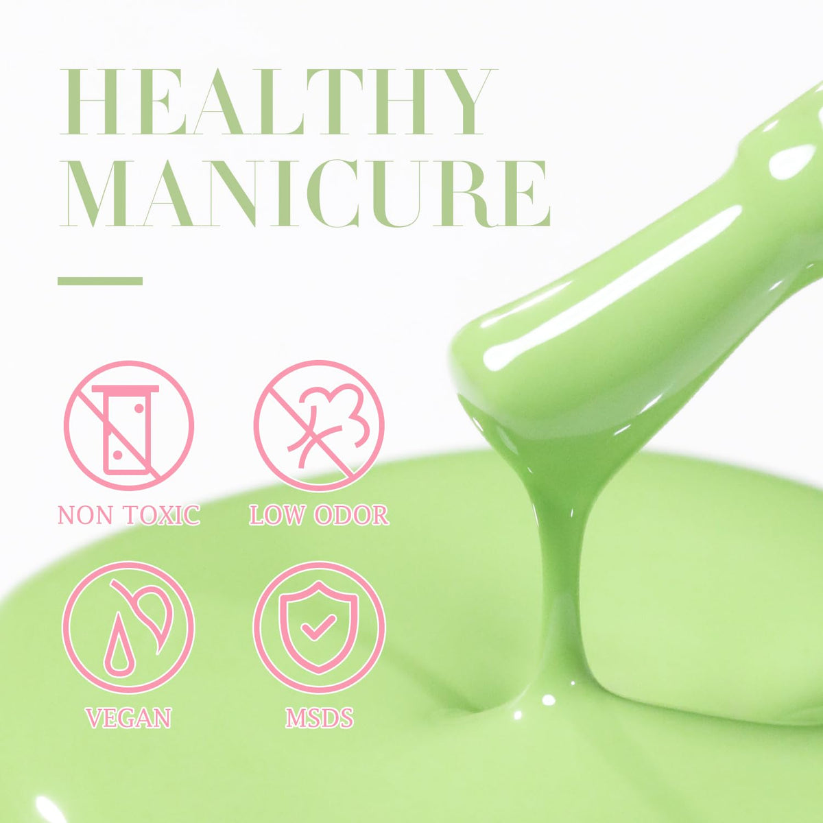 Sheer Green Gel Nail Polish – Soak-Off UV/LED Gel Color, 15 ml