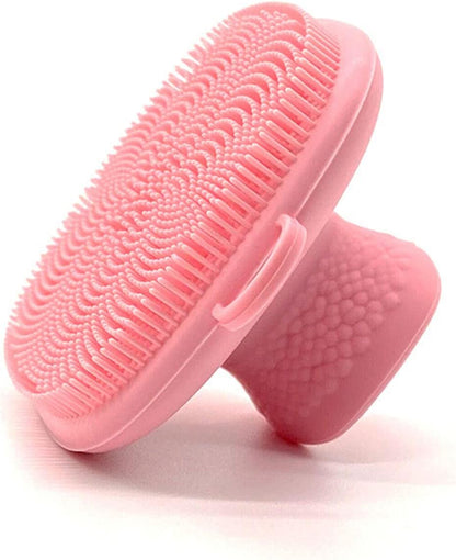 Silicone Face Cleansing Brush – Soft Pink Manual Exfoliating Scrubber