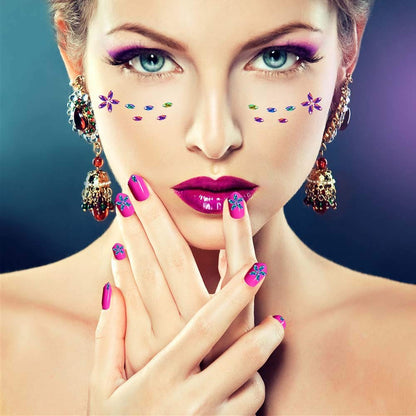 Nail Art Rhinestones Kit – 6400 Pcs, with Tweezers and Wax Pen