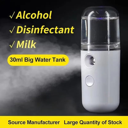 Portable USB Facial Mist Sprayer – Rechargeable