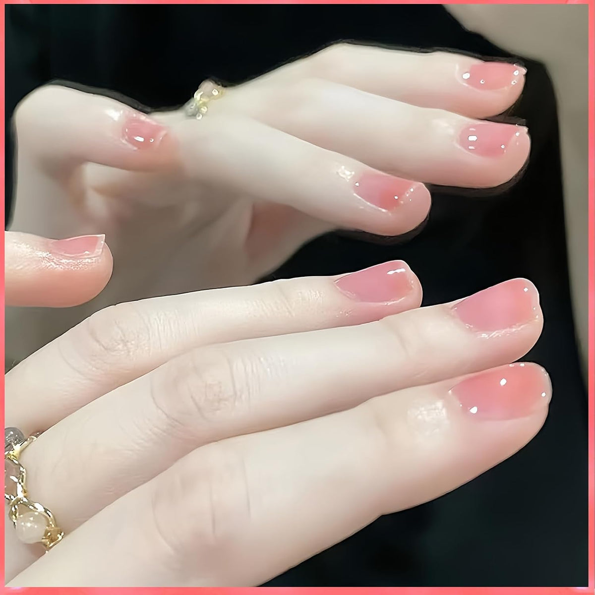 Coral Pink Jelly Nail Polish – 12ml Sheer Water-Based Quick-Dry Nail Lacquer
