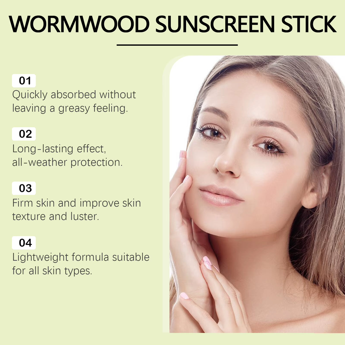 Wormwood Sunscreen Stick – Portable Sun Stick for Face and Body
