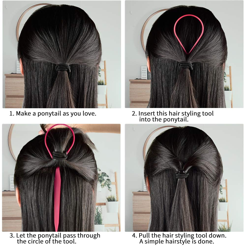 Topsy Tail Hair Braiding Tool Set – French Braid and Ponytail Styling Loops