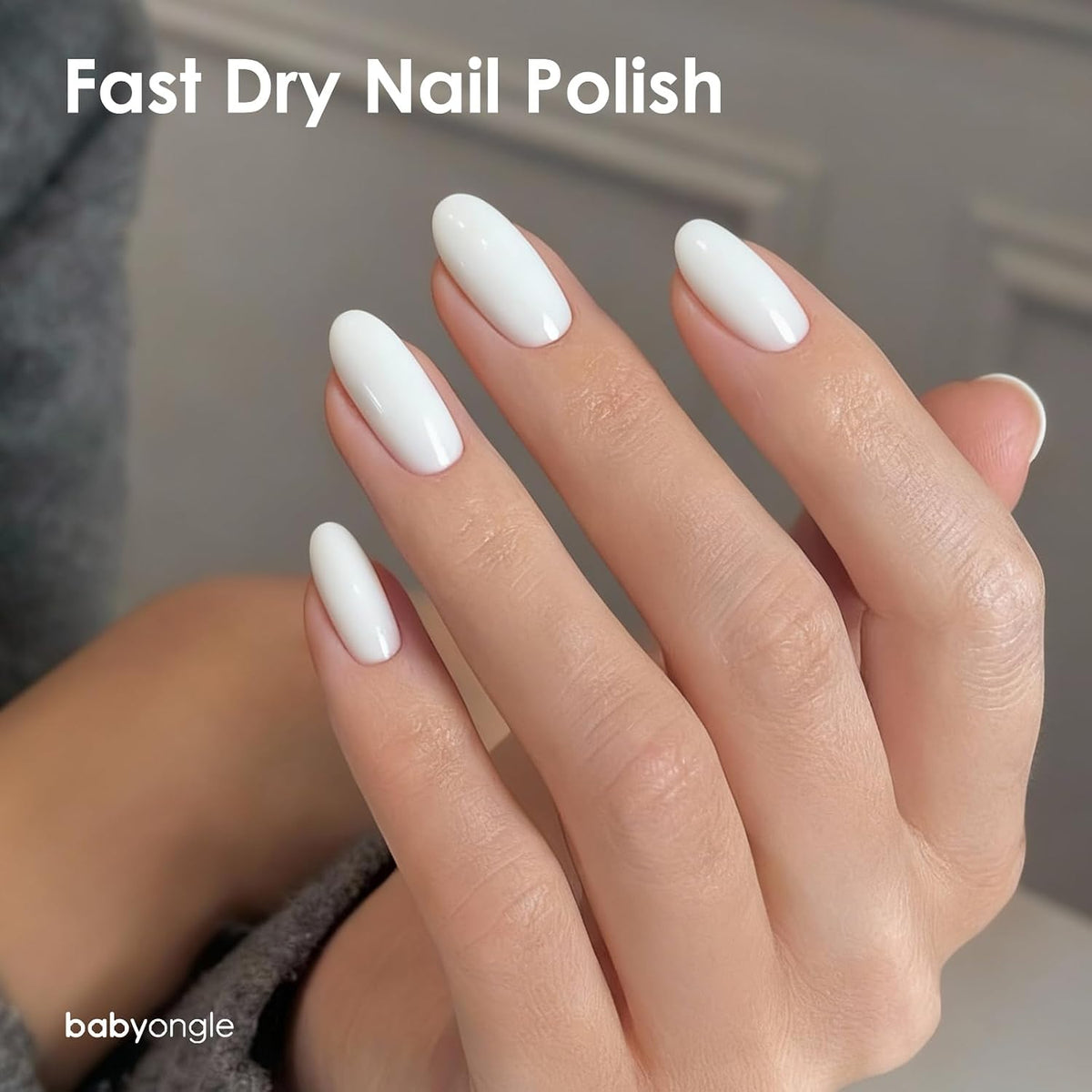 White Quick-Dry Nail Polish – 14ml Chip-Resistant Nail Lacquer