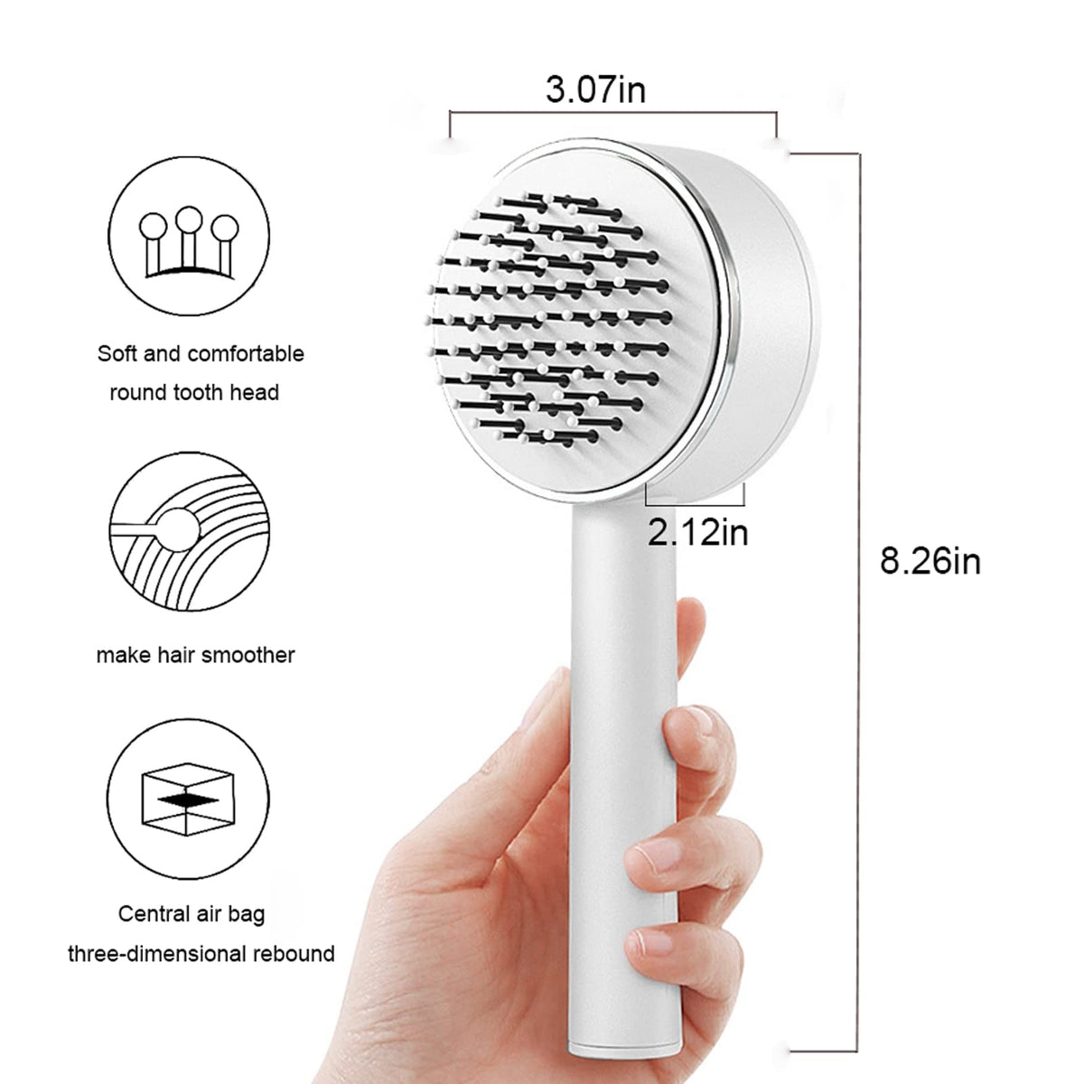Self-Cleaning Detangling Hair Brush