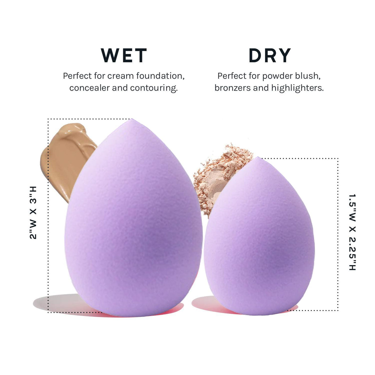 6-Piece Soft Makeup Sponge Set – Latex-Free Beauty Blenders for Foundation and Powder