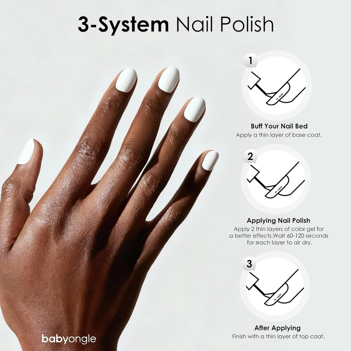 White Quick-Dry Nail Polish – 14ml Chip-Resistant Nail Lacquer