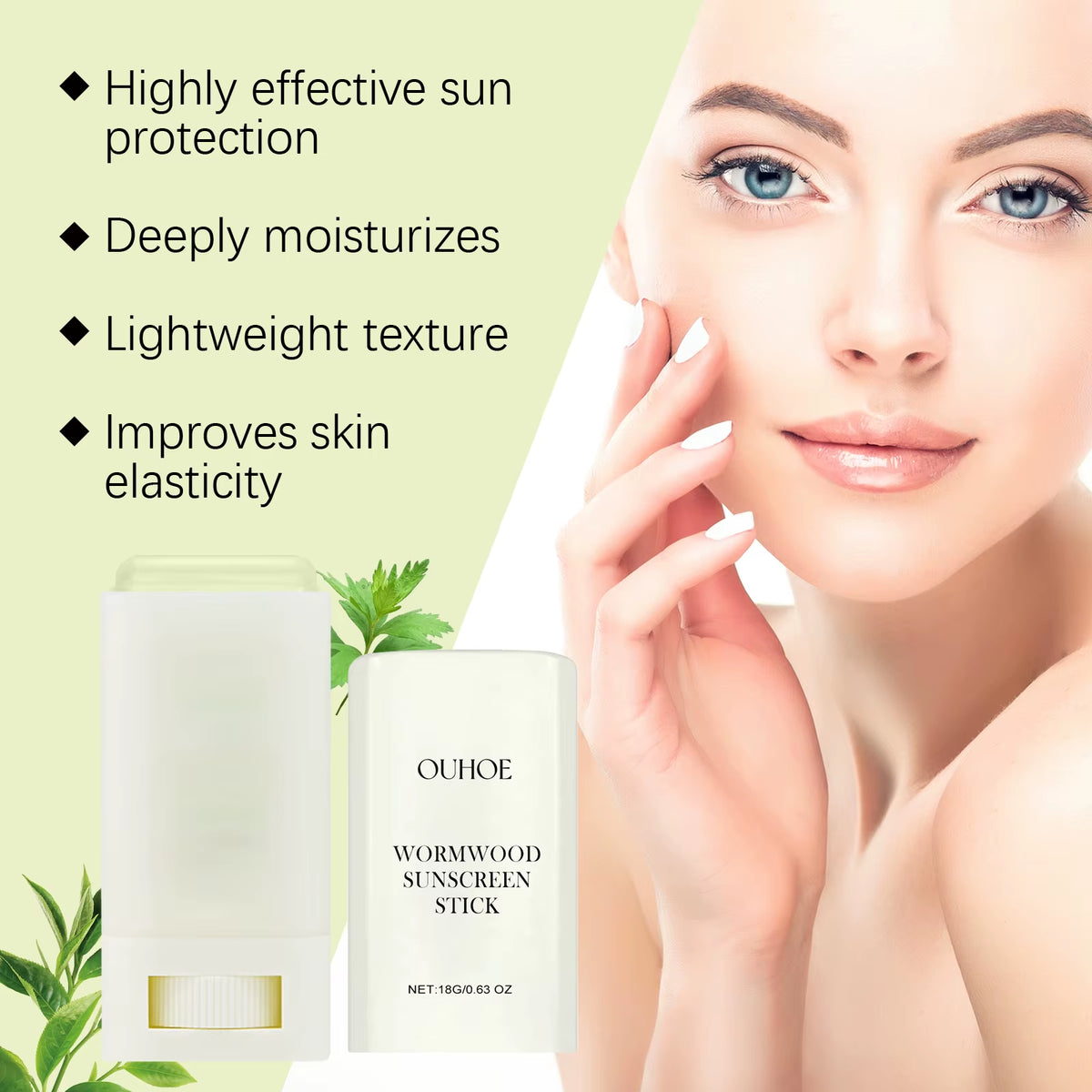 Wormwood Sunscreen Stick – Portable Sun Stick for Face and Body