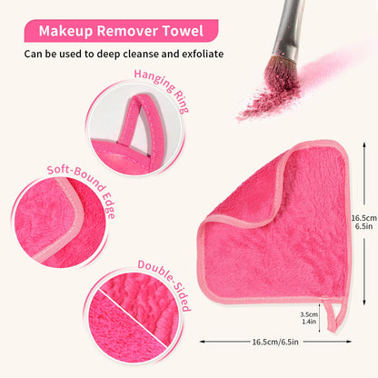 Reusable Makeup Remover Cloths – 12 Pack, Soft Microfiber Face Towels