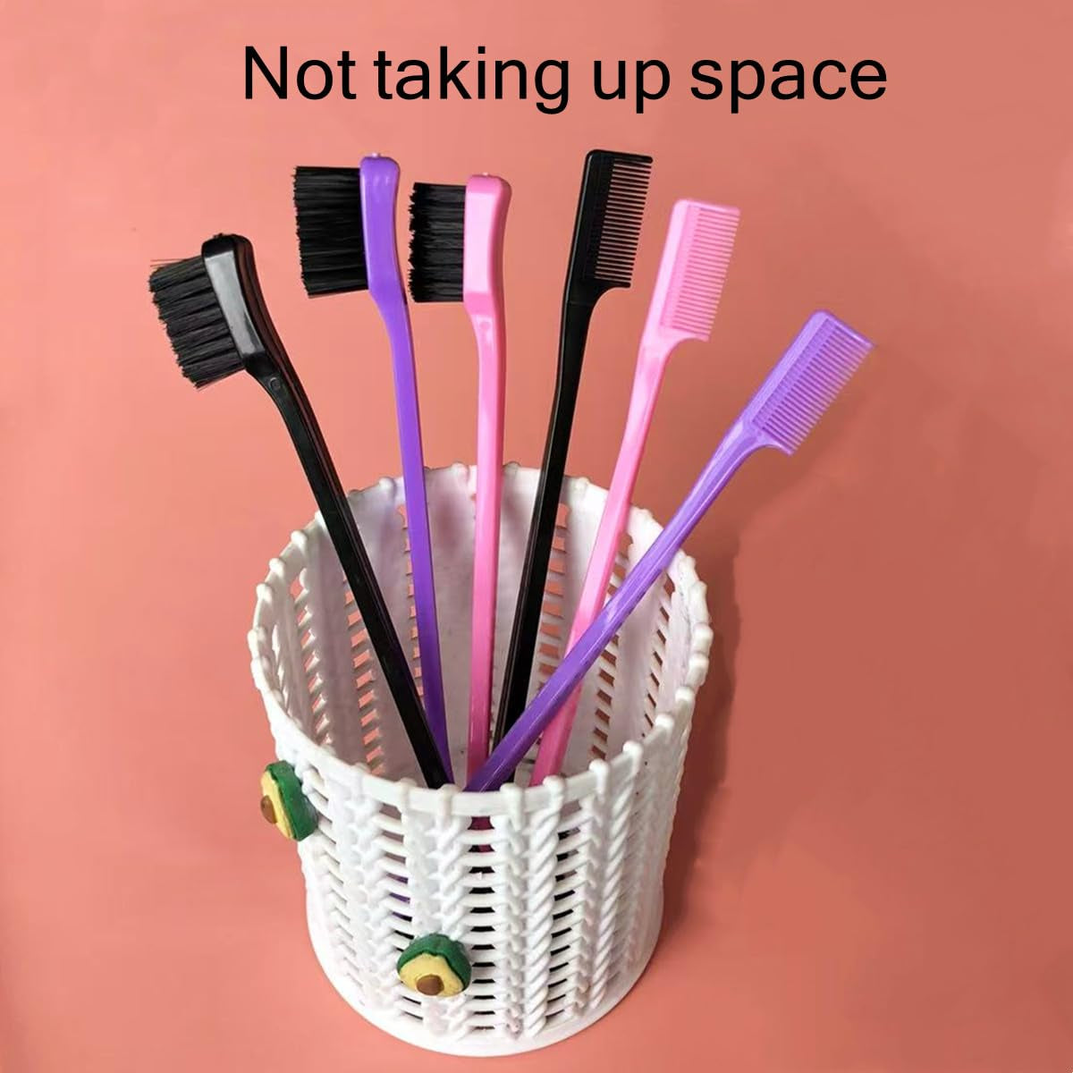 6-Pack Double-Sided Edge Control Hair Brush Set – Slick-Back Styling Brushes