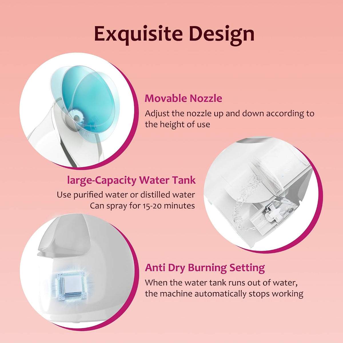 Hot Mist Facial Steamer for Home Spa Use