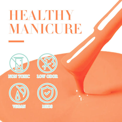 Milky Orange Sheer Gel Nail Polish – Soak-Off UV/LED Gel Color, 15 ml
