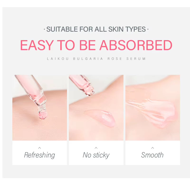Bulgaria Rose Face Serum Deep Moisturizing Hydrating Essences Skin Tone Shrink Pores Skin Care